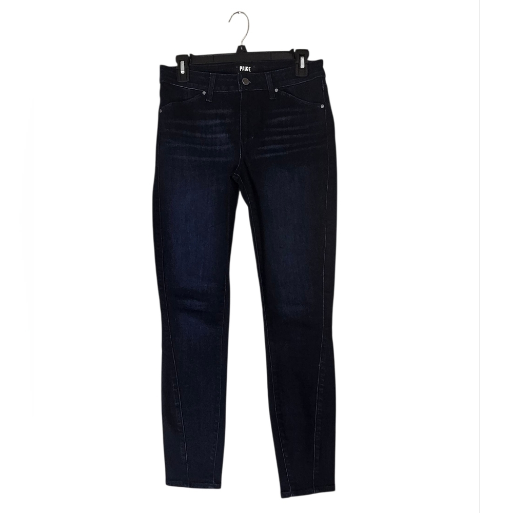PAIGE Verdugo Ankle Mid Rise‎ Dark Blue Skinny Jeans 28 Preowned